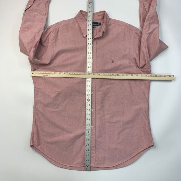 Vintage Ralph Lauren Shirt Men 16.5 Red Button Down Classic Fit Long Sleeve 90s - Picture 7 of 11